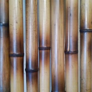 Половинки стволов бамбука обожженные
